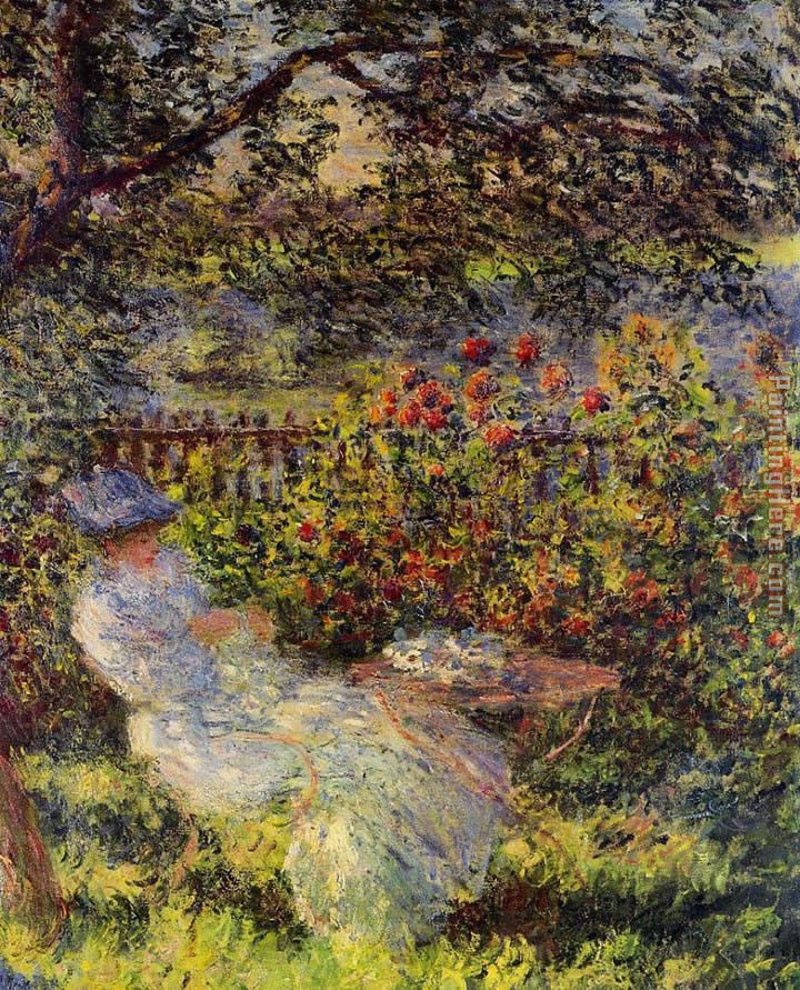 Alice Hoschede in the Garden painting - Claude Monet Alice Hoschede in the Garden art painting